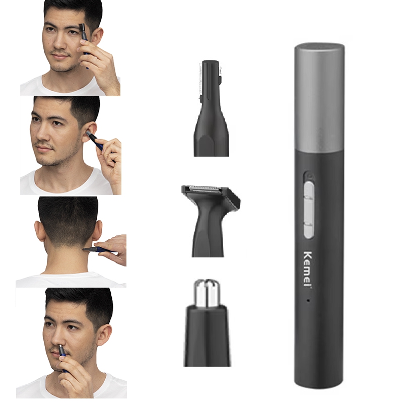 Grooming Kit - Aparador de Pelos Kemei Pro Recarregável: