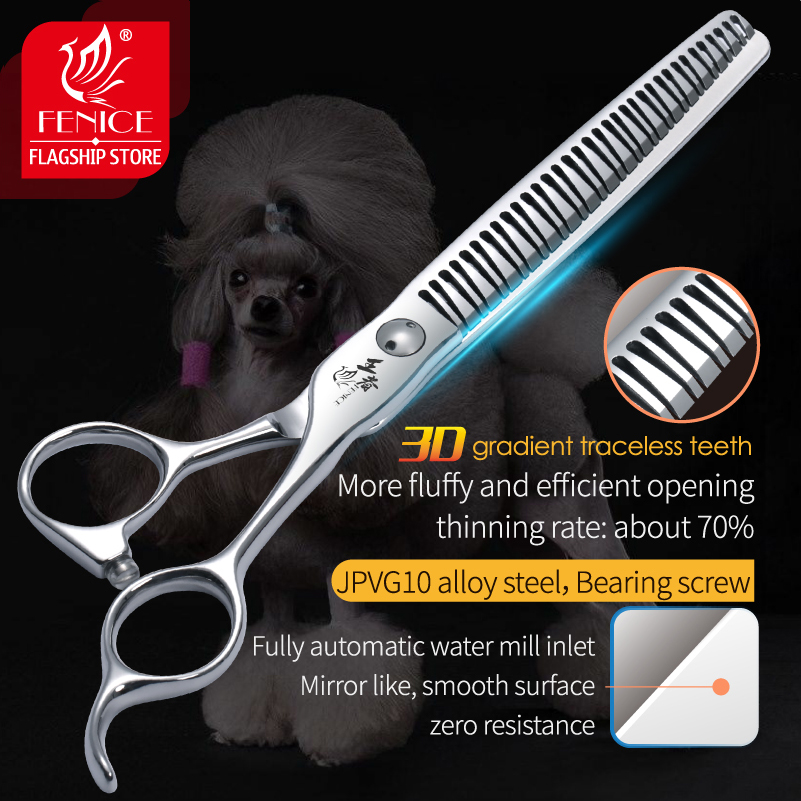 Grooming Scissors - Fenice 7 Polegada 3d gradiente traceless
