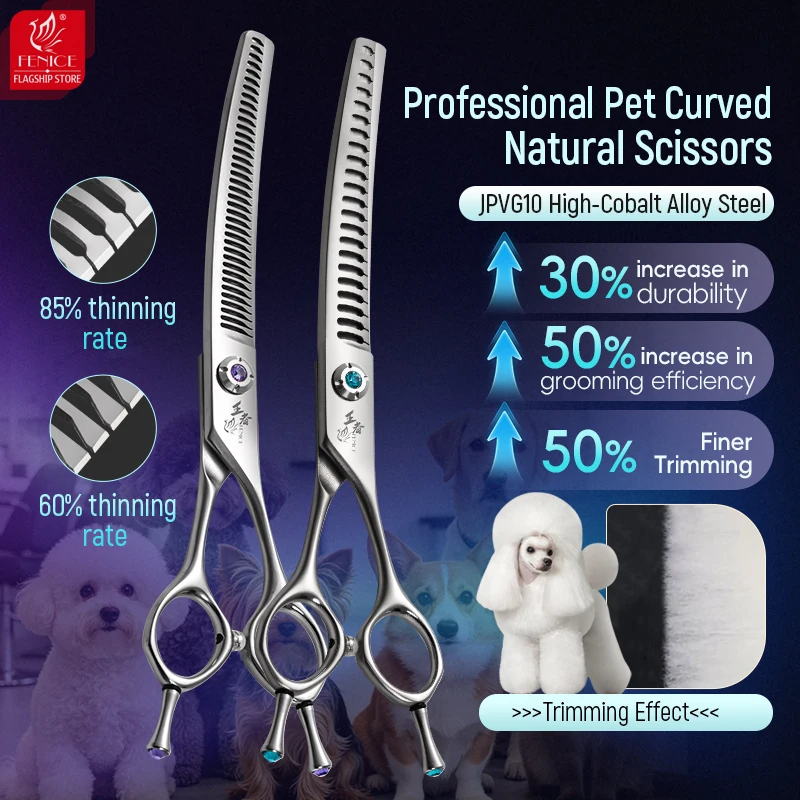 Tesoura Curva para Cães Fenice - Grooming Scissors avaliação e preço