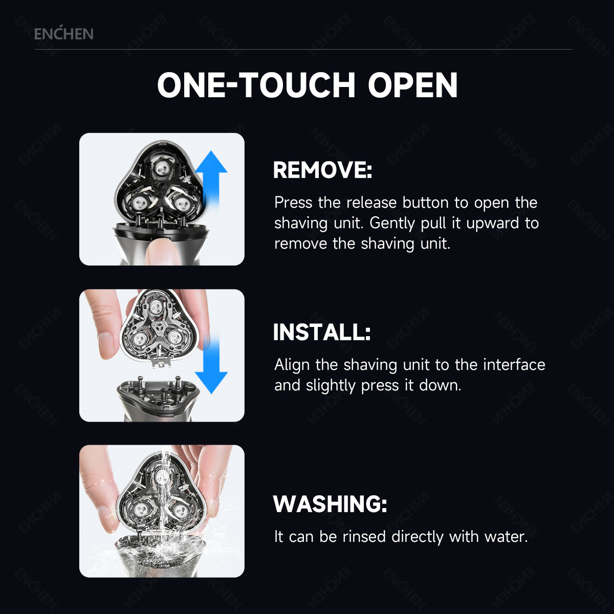 ENCHEN Blackstone Substituição - Electric Razor avaliação e preço